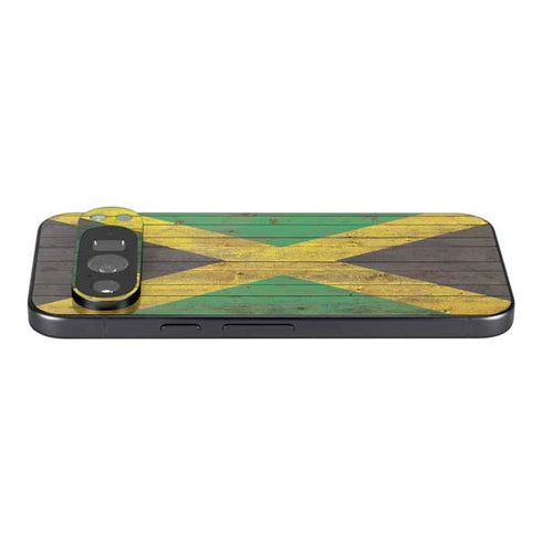 Jamaican Flag Dark Wood Google Pixel 9 Pro Skin